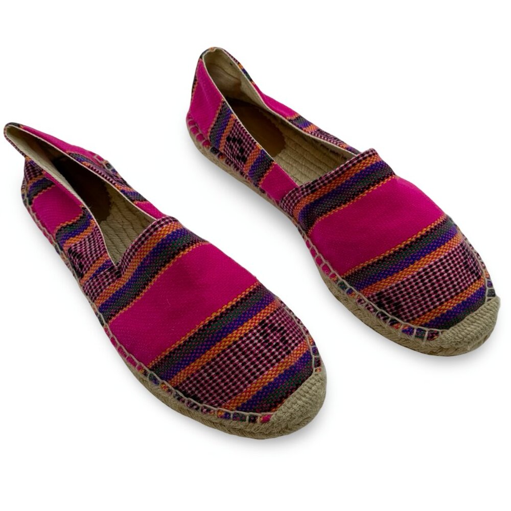 J. Crew Pink Emmaline Aztec Southwestern Striped Espadrilles Size 11